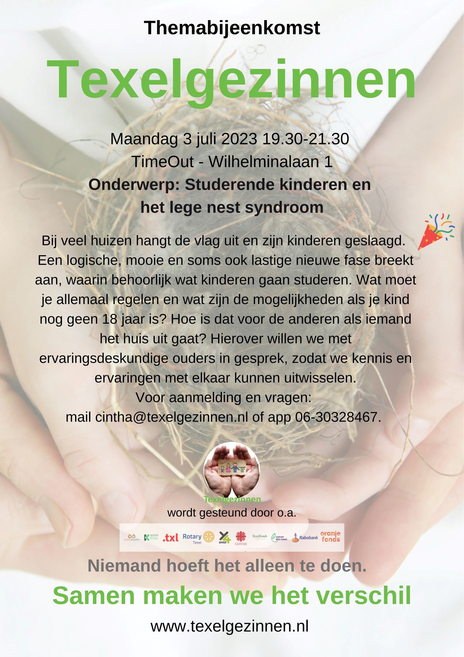 Texelgezinnen leeg nest
